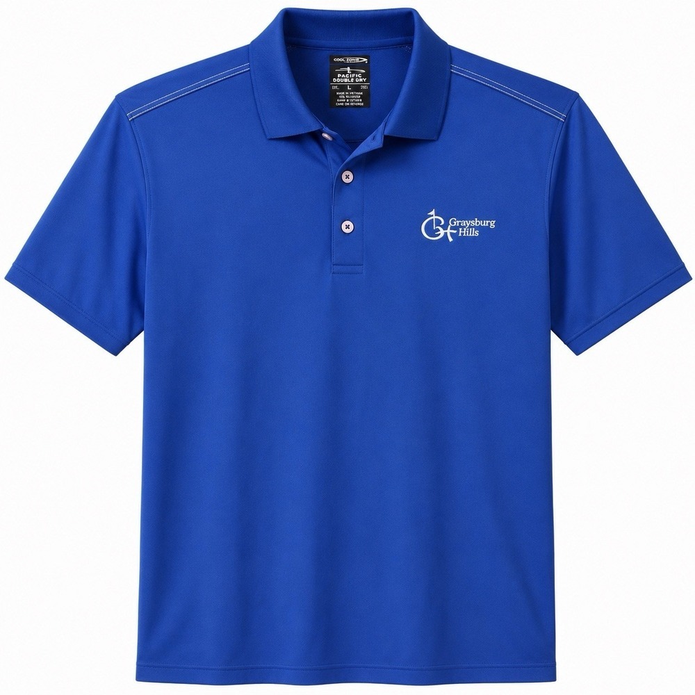Page & Tuttle Golf Polo SHIRT Mens XL BLUE LOGO GRAYSBURG HILLS